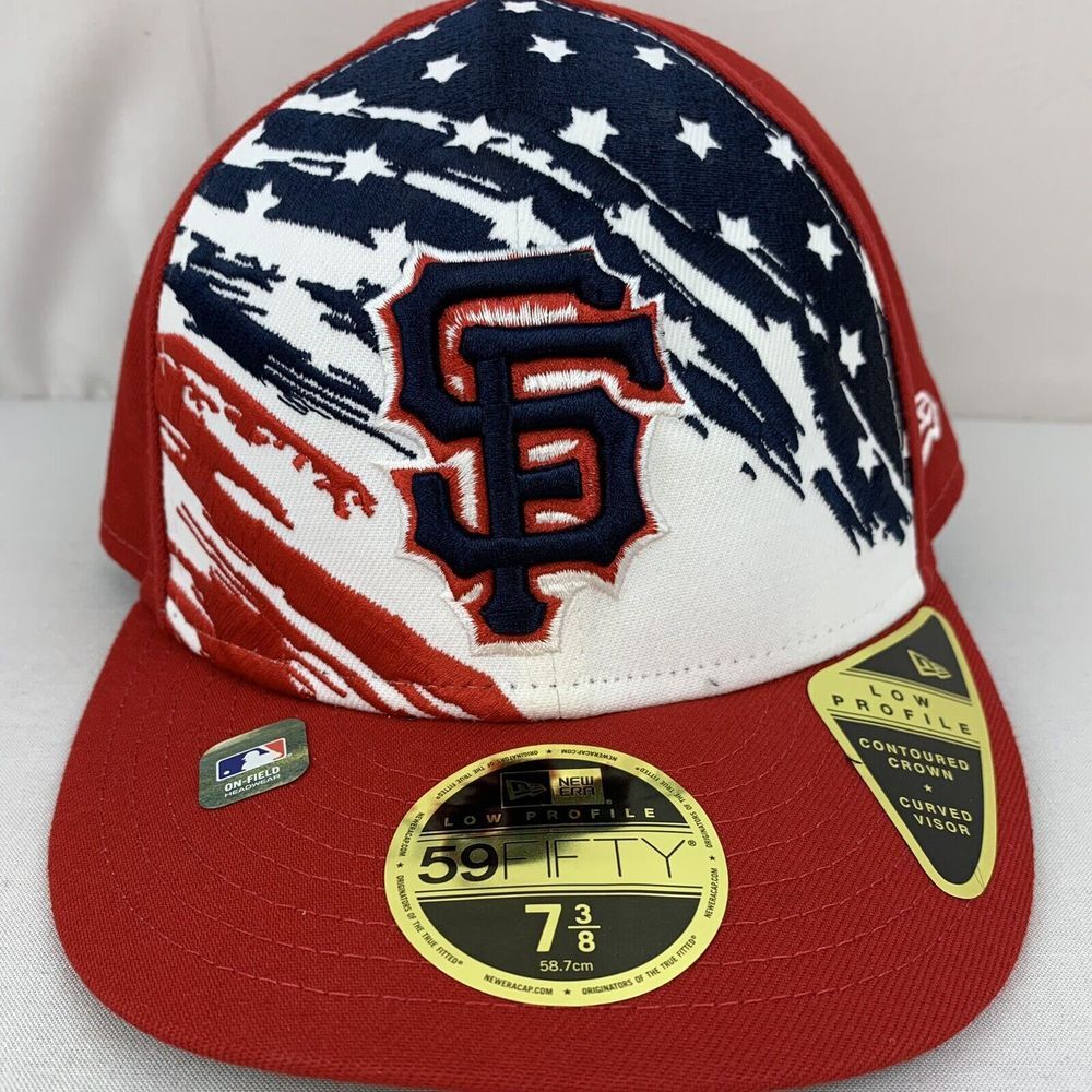 SAN FRANCISCO GIANTS‎ New Era 59FIFTY JULY 4TH Baseball Hat Fitted 7 3/8  NEW